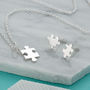 Sterling Silver Jigsaw Puzzle Jewellery Set, thumbnail 1 of 7
