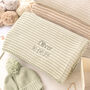 Mini Stripe Unisex Knitted Baby Blanket, thumbnail 3 of 12