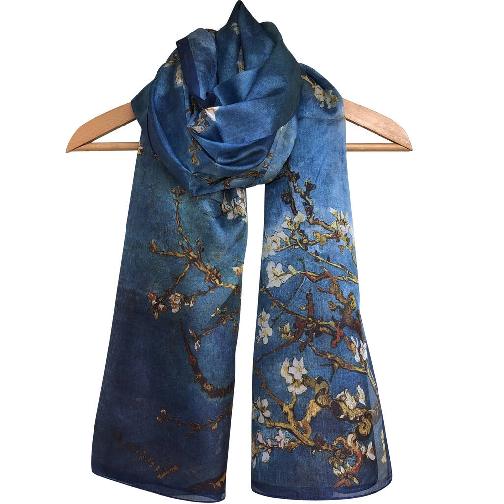 Large 'Cherry Blossom' Pure Silk Scarf, 1 of 2