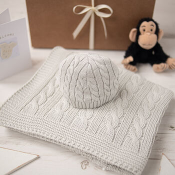 Baby Boys Cable Hat, 5 of 12