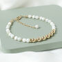 60th Birthday Bracelet, Mother Of Pearl Gemstone 14ct Gold Filled, thumbnail 2 of 3