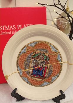 Horsea Pottery Christmas Plate Kintsugi Repaired, 4 of 8