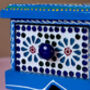 Three Drawer Blue Mosaic Wooden Spice Box, thumbnail 5 of 6