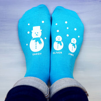 Personalised Snowman Family Socks, 2 of 5