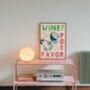 Wine Por Favor Wall Art Print Kitchen Disco, thumbnail 2 of 11
