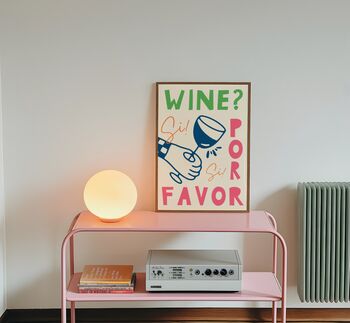 Wine Por Favor Wall Art Print Kitchen Disco, 2 of 11