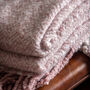 Pink Herringbone Cosy Throw, thumbnail 1 of 3