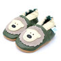 Dotty Fish Cream Bear Soft Leather Baby Shoes With Barefoot Soles, thumbnail 5 of 8