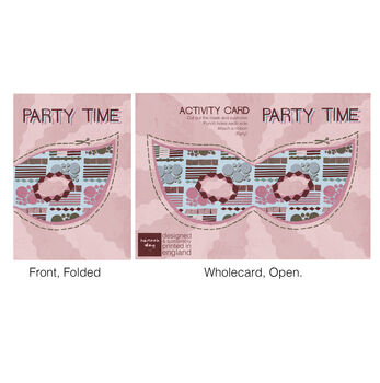 Vintage Pattern Harlequin Mask Card, 2 of 2