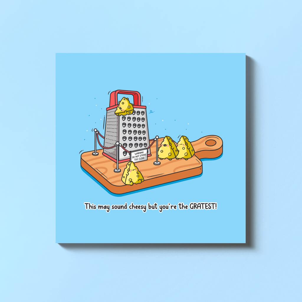 Cheese Grater Card | Cute Greetings Card, 1 of 4