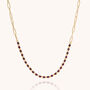 Gem Shine Garnet Necklace With Paperclip Chain, thumbnail 5 of 7