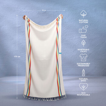 Personalised Soft Cotton Towel And Carrier Strap, Graduation Gift, 4 of 12