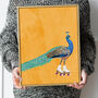 Custom Personalised Peacock Rollerksating Art Print, thumbnail 1 of 6