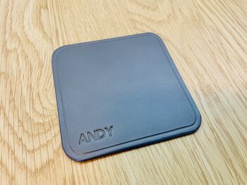 Personalised Stamped Leather Coaster, Grey, 9 of 12