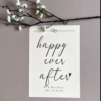 Personalised Happy Ever After Couple Print, 2 of 3