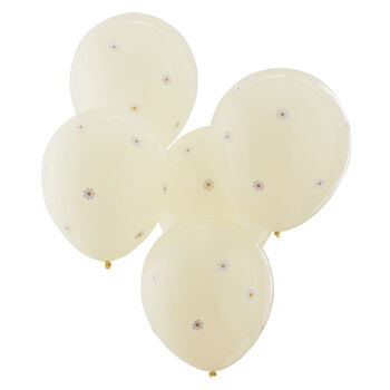 Pastel Yellow And Stick On Daisy Balloons, 2 of 2