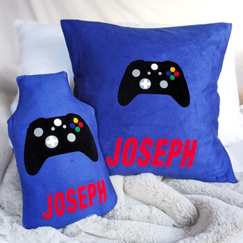Game Controller Personalised Hot Water Bottle Cover, 3 of 3