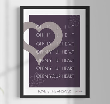 'Open Your Heart' Poster Print, 2 of 2