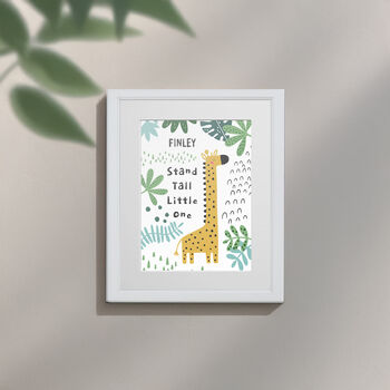 Personalised Giraffe Children’s Nursery Framed Print, 8 of 9