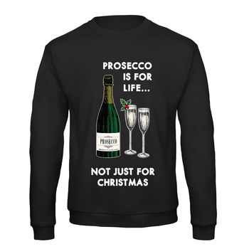 'Prosecco Is For Life' Christmas Jumper, 5 of 10