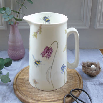 Spring Flowers And Bees Bone China Jug, 4 of 12