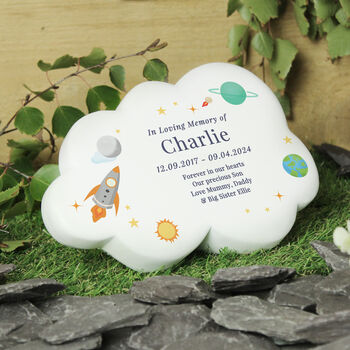 Personalised Child Space Memorial Cloud, 3 of 3