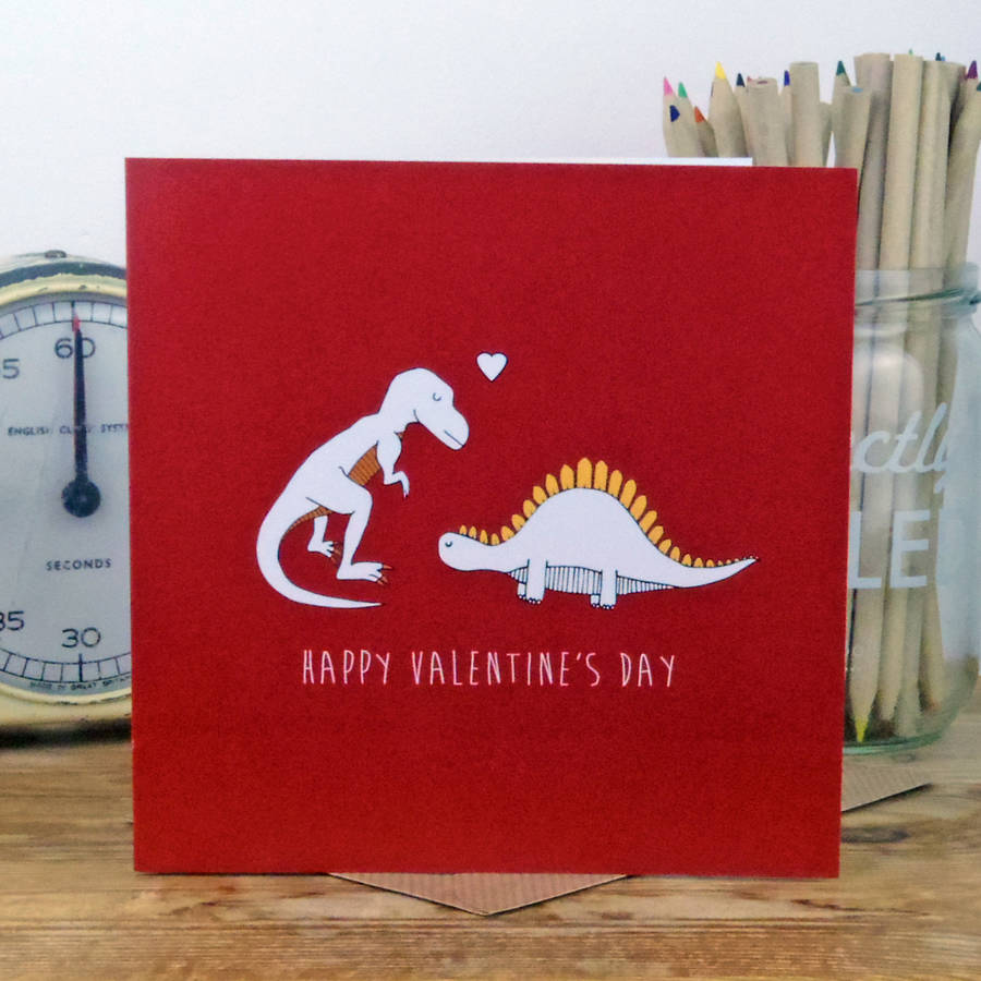 Dinosaur Valentines Card By Neon Magpie 3510