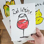 Red Wine Illustrated Wall Art, thumbnail 2 of 10