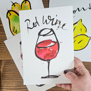 Red Wine Illustrated Wall Art, 2 of 10