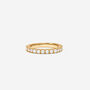 Sparkling Thin Ring Band With Round Stones, Gold, thumbnail 1 of 5