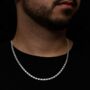 925 Sterling Silver Love Heart Chain Necklace For Men, thumbnail 3 of 12