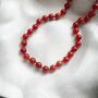 Carnelian Natural Stone Beaded Necklace, thumbnail 2 of 3