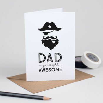 Retro Fathers Day Card Pirate Captain, 3 of 6