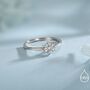 Tiny Snowflake Ring In Sterling Silver, thumbnail 1 of 12