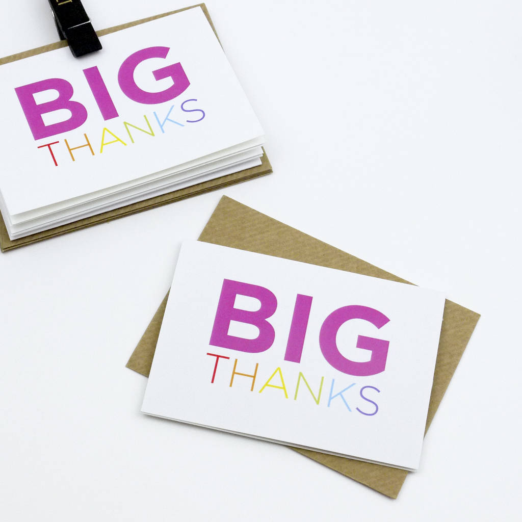 Mini Thank You Cards Pack Of Five By The Joy Of Memories