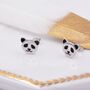 Sterling Silver Panda Bear Stud Earrings, thumbnail 4 of 11