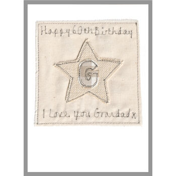 Personalised Initial Star Birthday Card For Him, 8 of 12