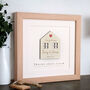 Personalised First Home Framed Print – Engraved Wooden House Keepsake, thumbnail 1 of 3