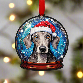 Greyhound Dog Tree Decoration, 2 of 2