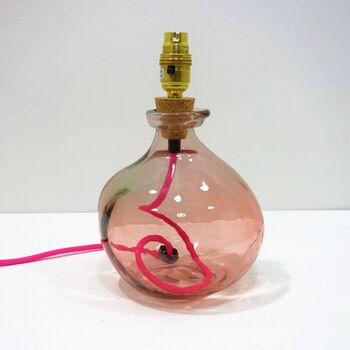 Recycled Glass Lamp | 24cm Blown Glass | Ten Colours, 3 of 11