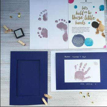 Mother's Day Personalised Handprint Footprint Card, 3 of 4