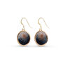 Ceramic, Glass And Gold Eclipse Oval Drop Earrings, thumbnail 1 of 5