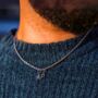 Mens Vintage Steel Letter Initial Necklace, thumbnail 1 of 12