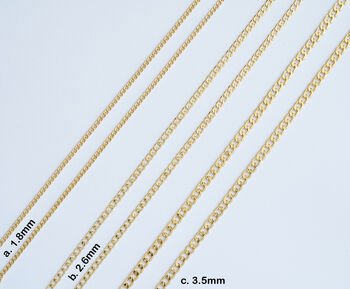 Light Weight Curb Chain In 9ct Yellow Gold Hallmarked, 2 of 4