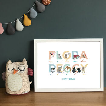 A To Z Of Emotions Personalised Children's Name Print, 3 of 12
