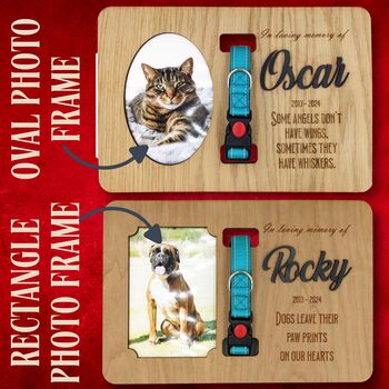 Pet Memorial Plaque With Collar Insert, Photo And Stand, 3 of 12