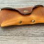 Personalised Burnt Tan Leather Glasses Case, thumbnail 9 of 11