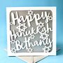 Stars Personalised Papercut Hanukkah Card, thumbnail 1 of 4