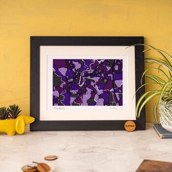 Personalised Durham Art Map Gift | Hand Drawn Durham Wall Art | Contemporary City Map, 2 of 7
