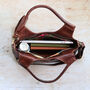 Leather Weekend Holdall Bag, Brown, thumbnail 5 of 6